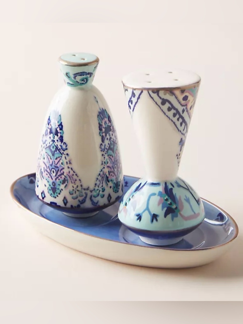 Anthropologie Lilia Plum salt and pepper shaker set